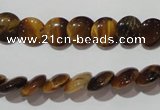 CTE1090 15.5 inches 10mm flat round yellow tiger eye beads