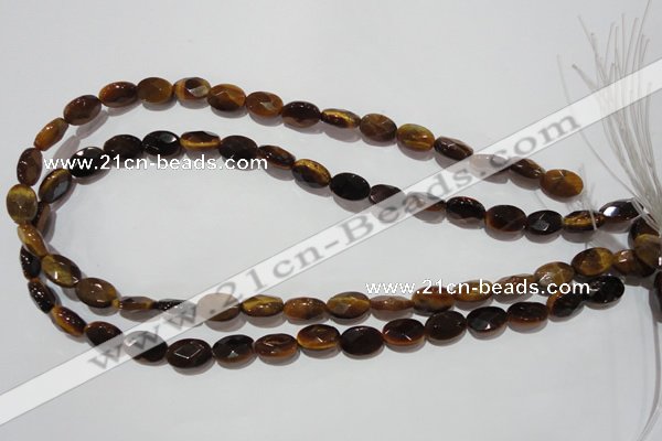 CTE1093 15.5 inches 9*12mm faceted oval yellow tiger eye beads