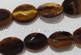 CTE1094 15.5 inches 12*16mm faceted oval yellow tiger eye beads
