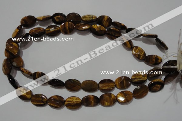 CTE1095 15.5 inches 13*18mm faceted oval yellow tiger eye beads