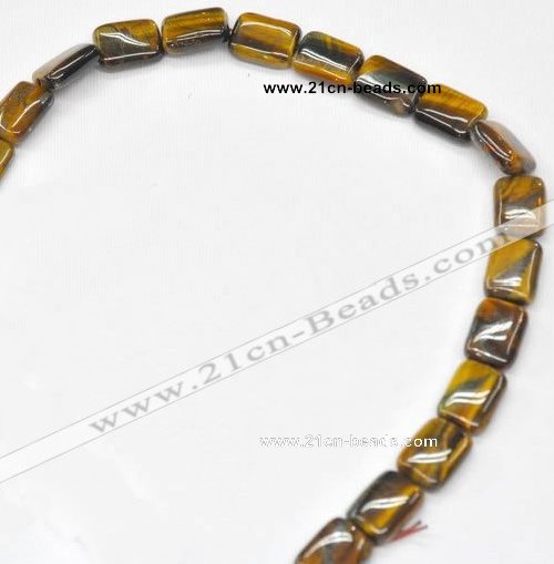 CTE11 15.5 inches 12*16mm rectangle yellow tiger eye  beads