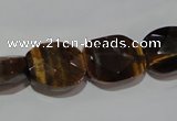CTE1110 15.5 inches 13*17mm faceted freeform yellow tiger eye beads