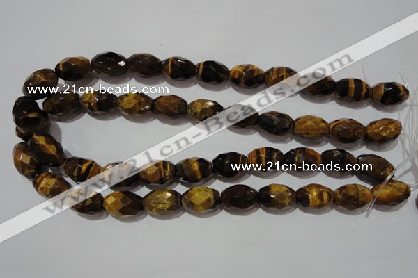 CTE1114 15.5 inches 13*18mm faceted rice yellow tiger eye beads