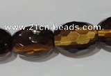 CTE1115 15.5 inches 15*20mm faceted rice yellow tiger eye beads