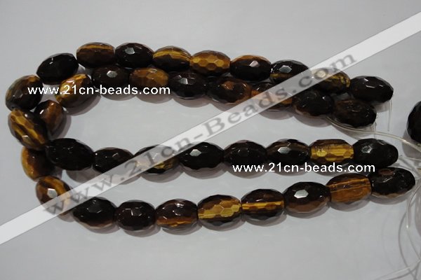 CTE1115 15.5 inches 15*20mm faceted rice yellow tiger eye beads