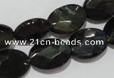 CTE1118 15.5 inches 13*18mm faceted oval blue tiger eye beads