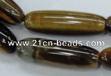 CTE115 15.5 inches 12*40mm cylinder yellow tiger eye beads wholesale