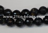 CTE1186 15.5 inches 8mm faceted round blue tiger eye beads