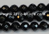 CTE1187 15.5 inches 10mm faceted round blue tiger eye beads