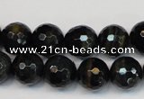 CTE1190 15.5 inches 14mm faceted round blue tiger eye beads