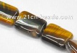 CTE12 15.5 inches 15*20mm rectangle yellow tiger eye beads