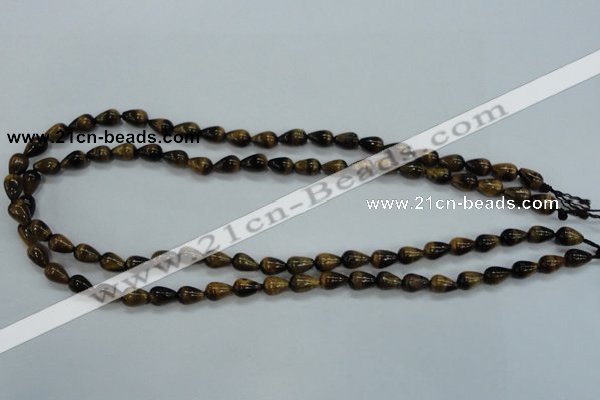 CTE120 15.5 inches 6*8mm teardrop yellow tiger eye beads wholesale