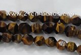 CTE1200 15 inches 6mm faceted nuggets yellow tiger eye beads