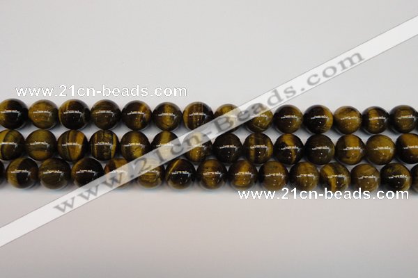 CTE1211 15.5 inches 8mm round AB grade yellow tiger eye beads