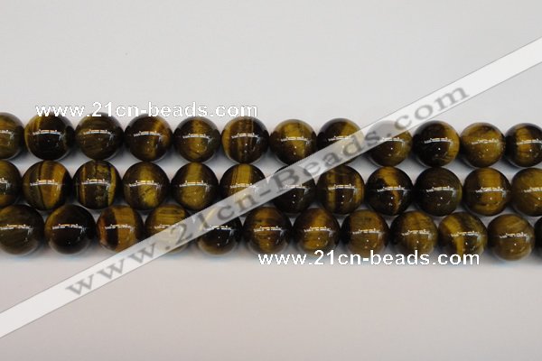 CTE1215 15.5 inches 16mm round AB grade yellow tiger eye beads