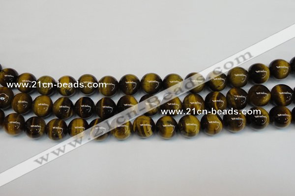 CTE1219 15.5 inches 8mm round AB+ grade yellow tiger eye beads