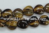 CTE122 15.5 inches 12*12mm heart yellow tiger eye beads wholesale