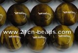 CTE1221 15.5 inches 12mm round AB+ grade yellow tiger eye beads