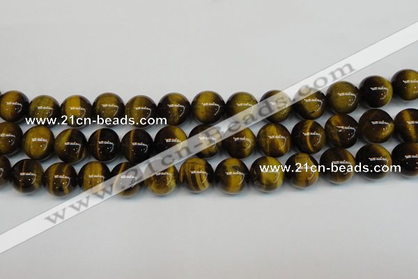 CTE1221 15.5 inches 12mm round AB+ grade yellow tiger eye beads