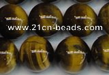 CTE1222 15.5 inches 14mm round AB+ grade yellow tiger eye beads