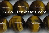 CTE1223 15.5 inches 16mm round AB+ grade yellow tiger eye beads