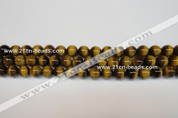 CTE1227 15.5 inches 8mm round A grade yellow tiger eye beads