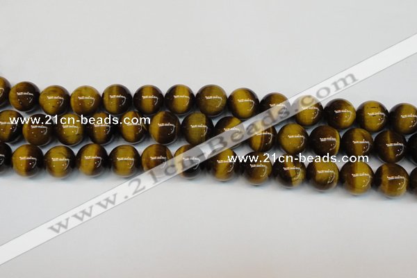 CTE1236 15.5 inches 10mm round A+ grade yellow tiger eye beads