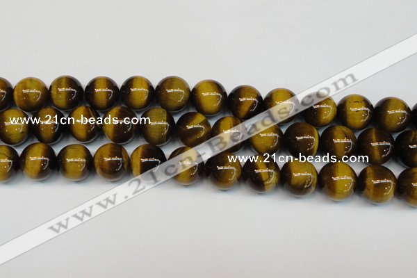 CTE1239 15.5 inches 16mm round A+ grade yellow tiger eye beads