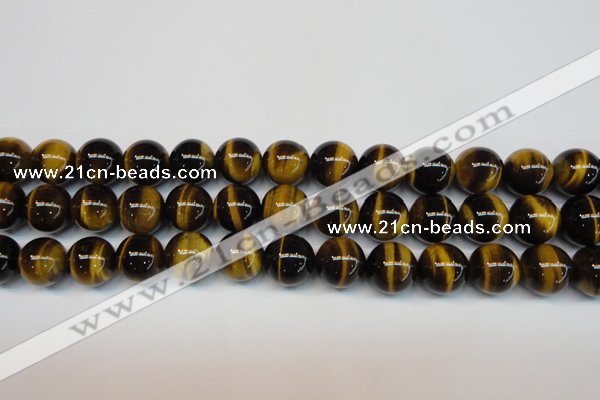 CTE1244 15.5 inches 10mm round AA grade yellow tiger eye beads