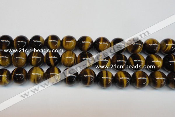 CTE1246 15.5 inches 14mm round AA grade yellow tiger eye beads
