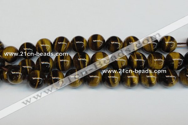 CTE1253 15.5 inches 12mm round AAA grade yellow tiger eye beads