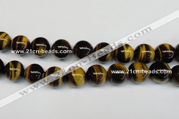 CTE1254 15.5 inches 14mm round AAA grade yellow tiger eye beads