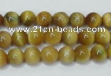 CTE128 15.5 inches 8mm round yellow tiger eye gemstone beads