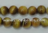 CTE129 15.5 inches 10mm round yellow tiger eye gemstone beads