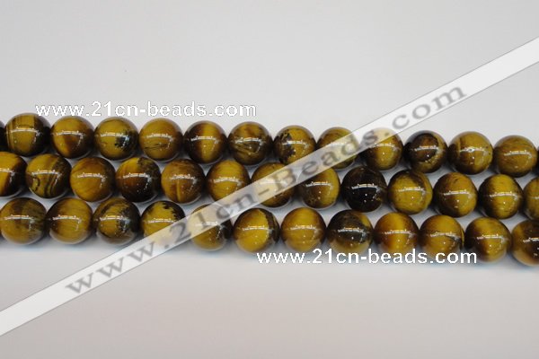 CTE1313 15.5 inches 12mm round B grade yellow tiger eye beads