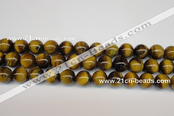 CTE1314 15.5 inches 14mm round B grade yellow tiger eye beads