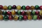 CTE132 15.5 inches 6mm round dyed tiger eye gemstone beads