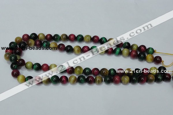 CTE134 15.5 inches 10mm round dyed tiger eye gemstone beads