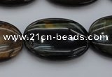 CTE1366 15.5 inches 22*30mm oval yellow & blue tiger eye beads