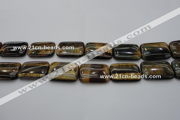 CTE1381 15.5 inches 18*25mm rectangle yellow & blue tiger eye beads