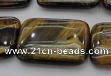 CTE1382 15.5 inches 22*30mm rectangle yellow & blue tiger eye beads