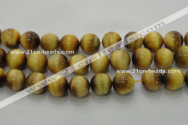 CTE1407 15.5 inches 18mm round golden tiger eye beads wholesale