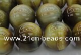 CTE1447 15.5 inches 18mm round golden & blue tiger eye beads