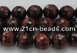 CTE1461 15.5 inches 6mm faceted round red tiger eye beads