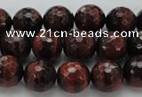 CTE1462 15.5 inches 8mm faceted round red tiger eye beads