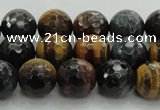 CTE1473 15.5 inches 10mm faceted round mixed tiger eye beads