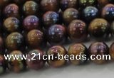 CTE1501 15.5 inches 6mm round AB-color yellow tiger eye beads