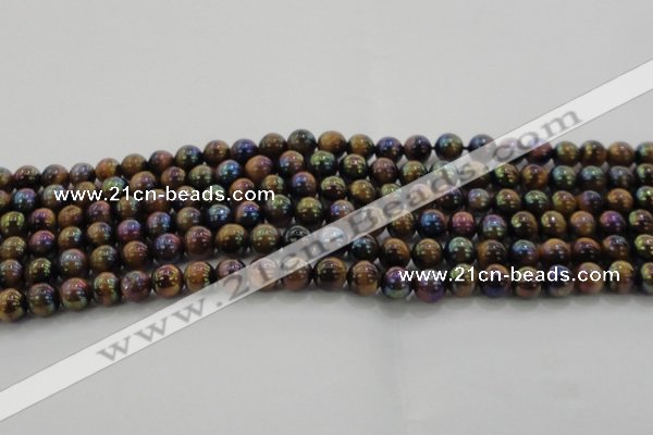 CTE1501 15.5 inches 6mm round AB-color yellow tiger eye beads