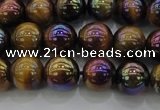 CTE1502 15.5 inches 8mm round AB-color yellow tiger eye beads