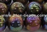 CTE1505 15.5 inches 14mm round AB-color yellow tiger eye beads